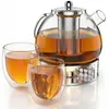Arendo Teekanne Glas 1,5 l mit Edelstahl-Stövchen, Produktbild-Vorschau 1