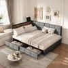 INONEFT Polsterbett 140 × 190 cm mit L-förmigem Kopfteil, Produktbild-Vorschau 3