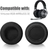 A product image showing ear pads for headphones and a pair of headphones. Náhled obrázku produktu