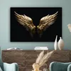 MuchoWow® - Leinwandbilder - Flügel - Engel - Gold - Produktbild-Vorschau 4