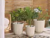 BELIANI Blumentopf Beige u. Weiß Kunstharz rund 37 cm in Produktbild-Vorschau 2