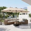 COSTWAY Dubbele parasol, 440x260 cm, terrasparasol met Productafbeelding-voorbeeld 2
