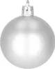 A single silver Christmas ornament is shown against a white background. Produktbild-Vorschau