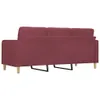 vidaXL 3-Sitzer-Sofa Weinrot 180 cm Stoff Produktbild-Vorschau 5