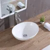 Lavabo da appoggio in Vetroceramica bianco ovale elegante Anteprima dell’immagine prodotto 8