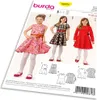 Strih Burda 9379 - Detské šaty s kolesovou sukňou Náhľad obrázku produktu 1
