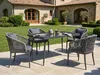BELIANI Gartentisch Grau Aluminium 140x80 cm für 4 Personen Produktbild-Vorschau 2