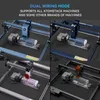 A collage of four images showing different colored laser engraver rotary rollers. Produktbild-Vorschau
