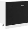 vidaXL Unterschrank für Spüle Schwarz Eiche 80x46x81,5 cm Produktbild-Vorschau 1