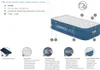 Collage of product information and features for an air mattress. Náhled obrázku produktu