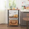 Ruchoma półka kuchenna Houseland Timmo brązowa/czarna Podgląd zdjęcia produktu 4