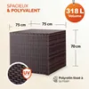 CASARIA® Coffre de rangement en polyrotin 318 L marron avec Voir les images du produit 2