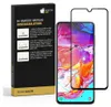 A product box for a screen protector is shown next to a smartphone with the screen protector applied. Produktbild-Vorschau