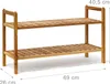 Półka na buty z drewna orzechowego, składana Podgląd zdjęcia produktu 4