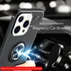 A hand holding a phone case with a ring holder, with a magnetic car mount in the background. Produktbild-Vorschau
