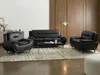 BELIANI 6-Sitzer Sofa Set Schwarz Kunstleder Lederoptik Produktbild-Vorschau 2