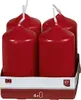 Stumpenkerze 8cm Ø4cm bordeaux 4 Pack Produktbild-Vorschau 1