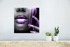 MuchoWow® Poster Lippen - Schwarz - Lila 30x30 cm - Produktbild-Vorschau 5