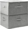 vidaXL Aufbewahrungsboxen 2 Stk. Stoff 43x34x23 cm Grau Produktbild-Vorschau 1