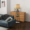 HOMCOM Lampadaire, lampe de salon sur pied, 2 étagères de Voir les images du produit 2