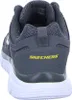 The back view of a gray Skechers sneaker with a white sole. Anteprima dell’immagine prodotto