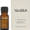 A product shot of a Medik8 C-Tetra Eye Lipid Vitamin C Radiance Serum bottle and its packaging. Voir les images du produit
