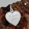 Anhänger 20x17mm Herz mit Gravur -I love you- Silber 925 Produktbild-Vorschau 3