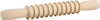 A wooden pasta roller with a ribbed surface and handles on both ends, isolated on a white background. Produktbild-Vorschau