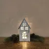 Holz LED Haus weiß silber 2er Set - klein und groß Produktbild-Vorschau 8