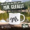 Emaille-Tasse Aufdruck Mr Mrs Partner-Geschenk Produktbild-Vorschau 3