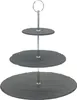 Excellent Houseware Etagere - 3-lagig - Schiefer - 30 x 34 Produktbild-Vorschau 1