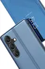 A close-up shot of a blue smartphone case with a mirrored flip cover. Náhled obrázku produktu