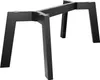 A black metal table base on a white background. Produktbild-Vorschau