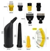 A collection of steam cleaner attachments with dimensions indicated. Produktbild-Vorschau
