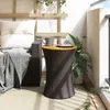 The Living Store Garten-Beistelltisch Trommelform Schwarz Produktbild-Vorschau 4