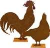 Rost Deko Hahn und Henne - ein charmantes Paar für Haus und Produktbild-Vorschau 1