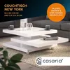 CASARIA® Couchtisch 60x60 cm Weiß Hochglanz Design Modern Produktbild-Vorschau 2