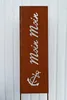 A rusty metal sign with the text "Moin Moin" and an anchor symbol. Produktbild-Vorschau