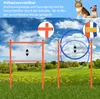 An outdoor agility training setup for dogs in a grassy field with trees in the background. Voir les images du produit