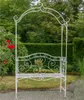 Romantische Gartenbank mit Rosenbogen aus Metall Celia Produktbild-Vorschau 1