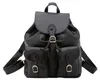 Damen Rucksack Echtleder Rindsleder Verstellbarer Kordelzug Produktbild-Vorschau 1