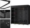 Großer Textilschrank Massido MS-804 schwarz Produktbild-Vorschau 4