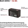 Wartungsfreier Blei-Akku 12 V/7,2 Ah, faston 6,3 mm Voir les images du produit