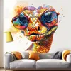 leuchtend orangefarbene Schlange mit Brille – Decords Wandtattoo, Produktansicht 3 Anteprima dell’immagine prodotto