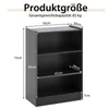Półka na książki COSTWAY, półka stojąca z 3 przegrodami, Podgląd zdjęcia produktu 3