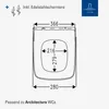 Villeroy & Boch Architectura toiletbril 9M58, 455x60x383mm Productafbeelding-voorbeeld 10