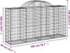 Gabionen mit Hochbogen 20 Stk 200x50x100/120cm Verzinktes Produktbild-Vorschau 6