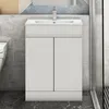 Badmöbel set 60cm Weiß Matt Badezimmermöbel Unterschrank Produktbild-Vorschau 1