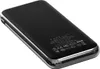 The back of a black Satechi Quatro Wireless Power Bank with silver trim. Produktbild-Vorschau
