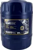 A dark blue plastic container of engine oil with a label showing product details and branding. Produktbild-Vorschau